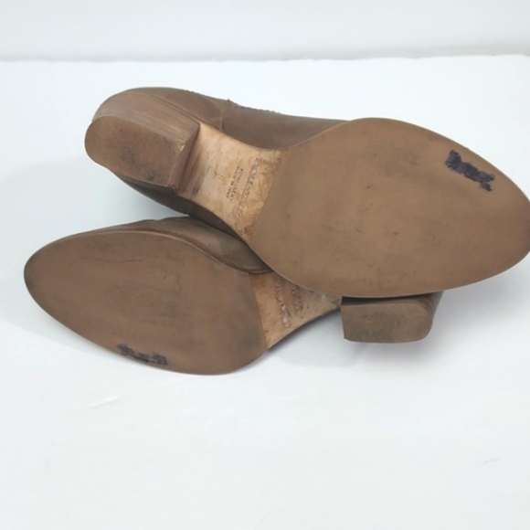 Aquatalia Women Frannie Basket Weave Leather Ankle Booties Brown Tan Size 8 - Picture 15 of 16